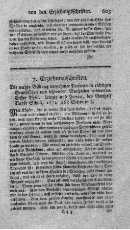 Die wahre Bildung vornehmer Personen. T.1.