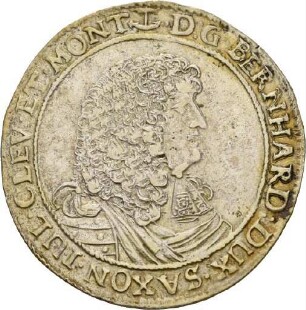 Dritteltaler des Herzogs Bernhard II. von Sachsen-Jena , 1674