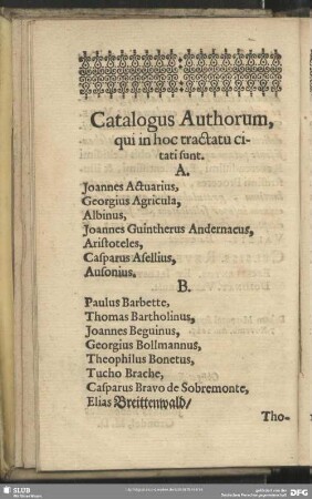 Catalogus Authorum, qui in hoc tractatu citati sunt