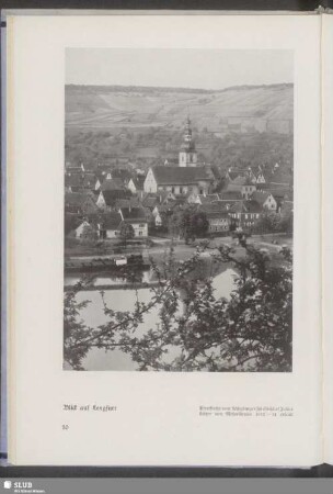 Blick auf Lengfurt, Pfarrkirche vom Würzburger Fürstbischof Julius Echter von Mespelbrunn 1612-14 erbaut