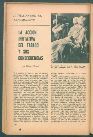 La acción irritativa del tabaco y sus consecuencias : ¡Cuidado con el tabaquismo!