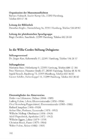 In die Willa-Cordes-Stiftung Delegierte