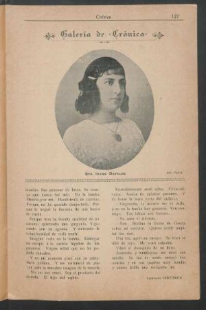 [Retrato de] Sta. Irene Dávalos