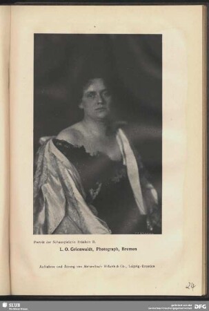 Porträt der Schauspielerin Fräulein B.