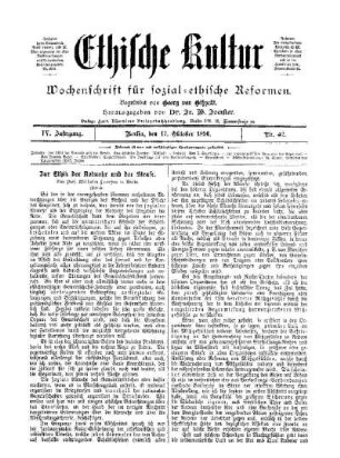 Zur Ethik der Notwehr und der Strafe : (Schluß)