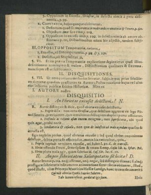 II. Disquisitiones.