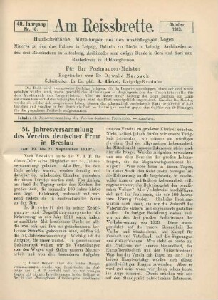 Nr. 10. Oktober 1913.