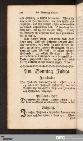 Am Sonntag Judica