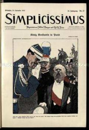 Satirische Wochenzeitschrift Simplicissimus. 18. Jahrgang 1913/14