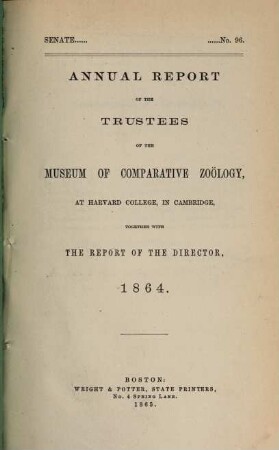Annual report. 1864 (1865)