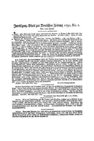 1790: Intelligenz-Blatt zur Deutschen Zeitung - 1790