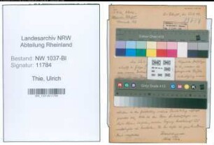 Entnazifizierung Ulrich Thie , geb. 15.02.1906 (Polizeibeamter)