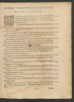 Libri Protestantium Theologorum.