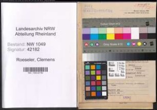 Entnazifizierung Clemens Roeseler , geb. 28.04.1892 (Haendler)