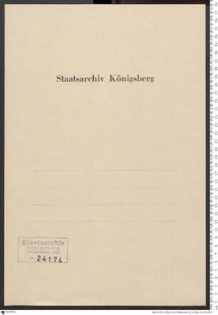Derselbe an Chr. Gattenhofer: Beförderung v. Briefen, auch an s. Mutter in Berlin. --- Cavellicht eodem.