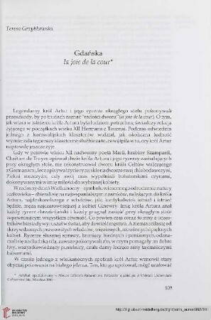 1: Gdańska la joie de la cour