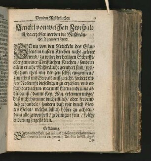 [Zweiter Teil, Glaubensartikel XXII. - XXVIII.]