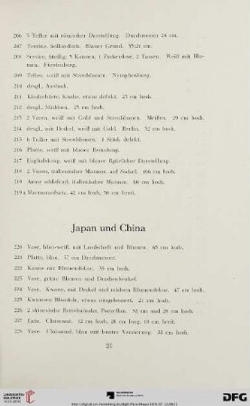 Japan und China (Nr. 220-249)