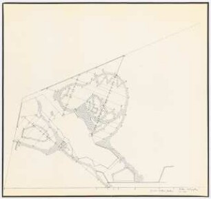 Garten Mellert, Bretten: Plattenverlegeplan 1:100
