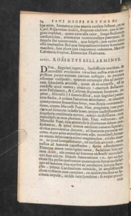 XLVII. Robertus Bellarminus.