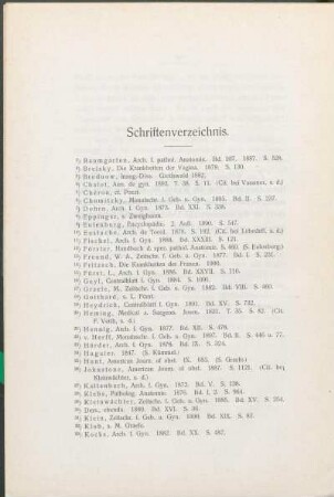 Schriftenverzeichnis.