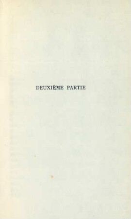 Deuxième Partie