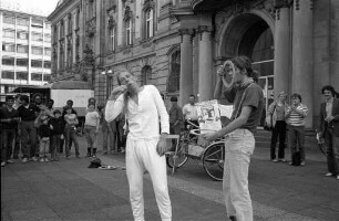 Sandkorn-Theater Karlsruhe. 1. Kleintheater- und Kleinkunst-Festival auf dem ehemaligen Stadtwerkegelände in der Kaiserallee