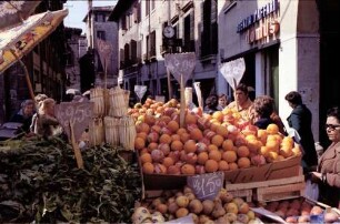 Treviso: Markt mit Orangenstand