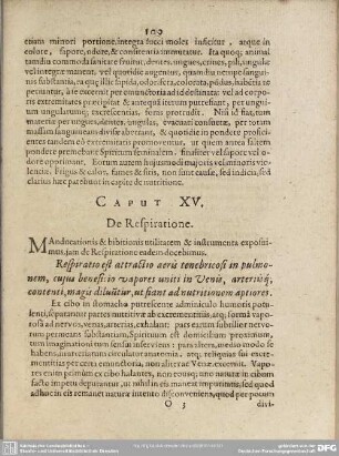 Caput XV. De Respiratione
