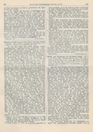 353-354 [Rezension] Opuscula et textus historiam ecclesiae eiusque vitam atque doctrinam illustrantia. Series scholastica et mystica ed. M. Grabmann et Fr. Pelster