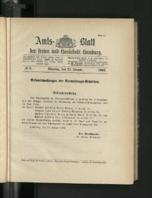No. 9. 21. Januar. 1902.