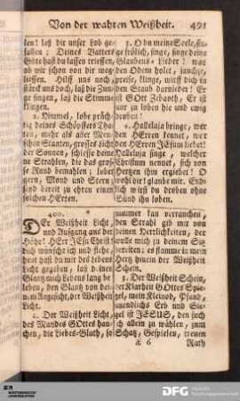 Von der wahren Weißheit.