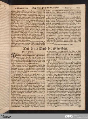 Das dritte Buch der Maccabäer.