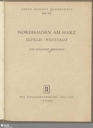 Nordhausen am Harz, Ilfeld, Neustadt