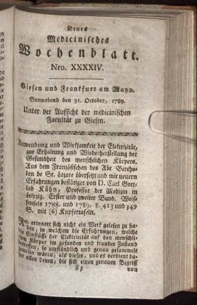 Nro. XXXXIV. Sonnabend den 31. October, 1789.