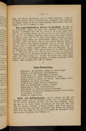151-152, Reste-Verwertung