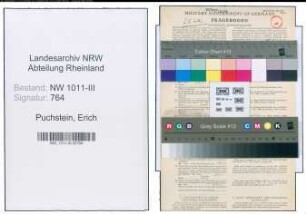 Entnazifizierung Erich Puchstein , geb. 23.02.1879 (Justiz)