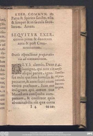 Oratio co[m]punctiones praeparatoria ad communionem.