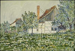 Bauernhaus mit hohem Schornstein