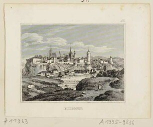 Bautzen in Ostsachsen, Blick von Süden, aus: Das kleine Universum, 4. Band