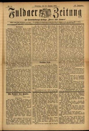 Ausgabe vom Dienstag, den 15. Januar 1895.