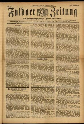 Ausgabe vom Dienstag, den 15. Januar 1895.