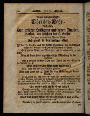 380-388, Neun und zwantzigste Christen-Lehr, [...]