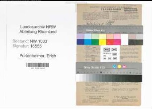 Entnazifizierung Erich Partenheimer , geb. 14.04.1894 (Polizist)