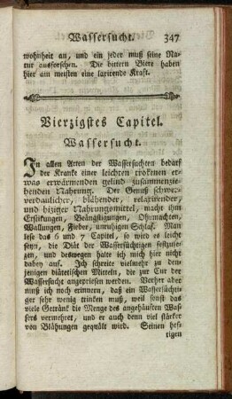 Vierzigstes Capitel. Wassersucht.