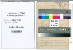 Entnazifizierung Heinrich Leuker , geb. 02.11.1885 (Lademeister)