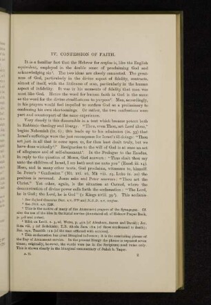 IV. Confession of faith.