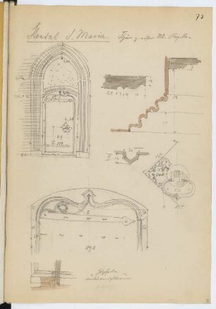 St. Marien, Stendal: Details (aus: Skizzen- und Fotoalbum 11)