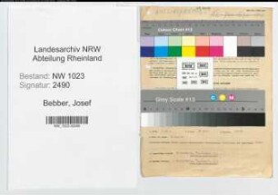 Entnazifizierung Josef Van Bebber , geb. 18.04.1891 (Amtsinspektor)