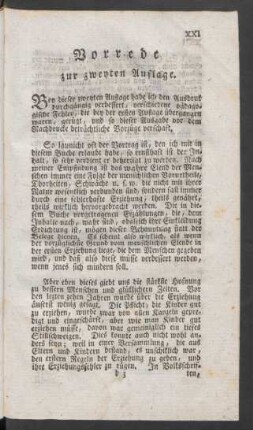 Vorrede zur zweyten Auflage